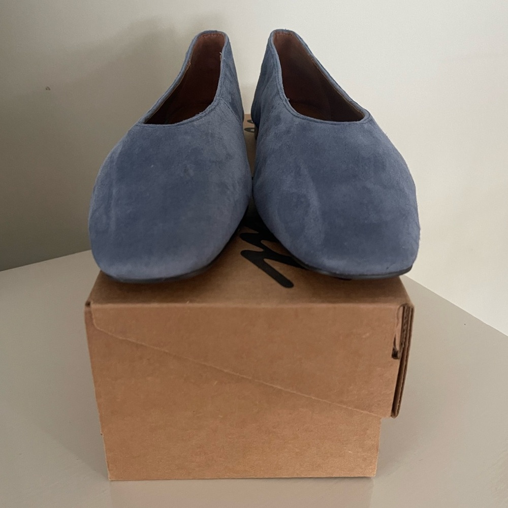 Madewell The Mylie Ballet Flat in Balsalt Blue Suede - Picture 3 of 8